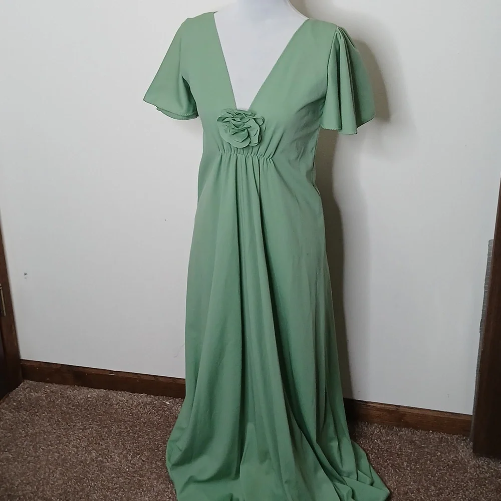 Vintage homemade 1970's maxi dress size small - Picture 1 of 15